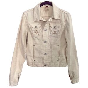 7 For All Mankind “A-Pocket” Cream Corduroy Jacket